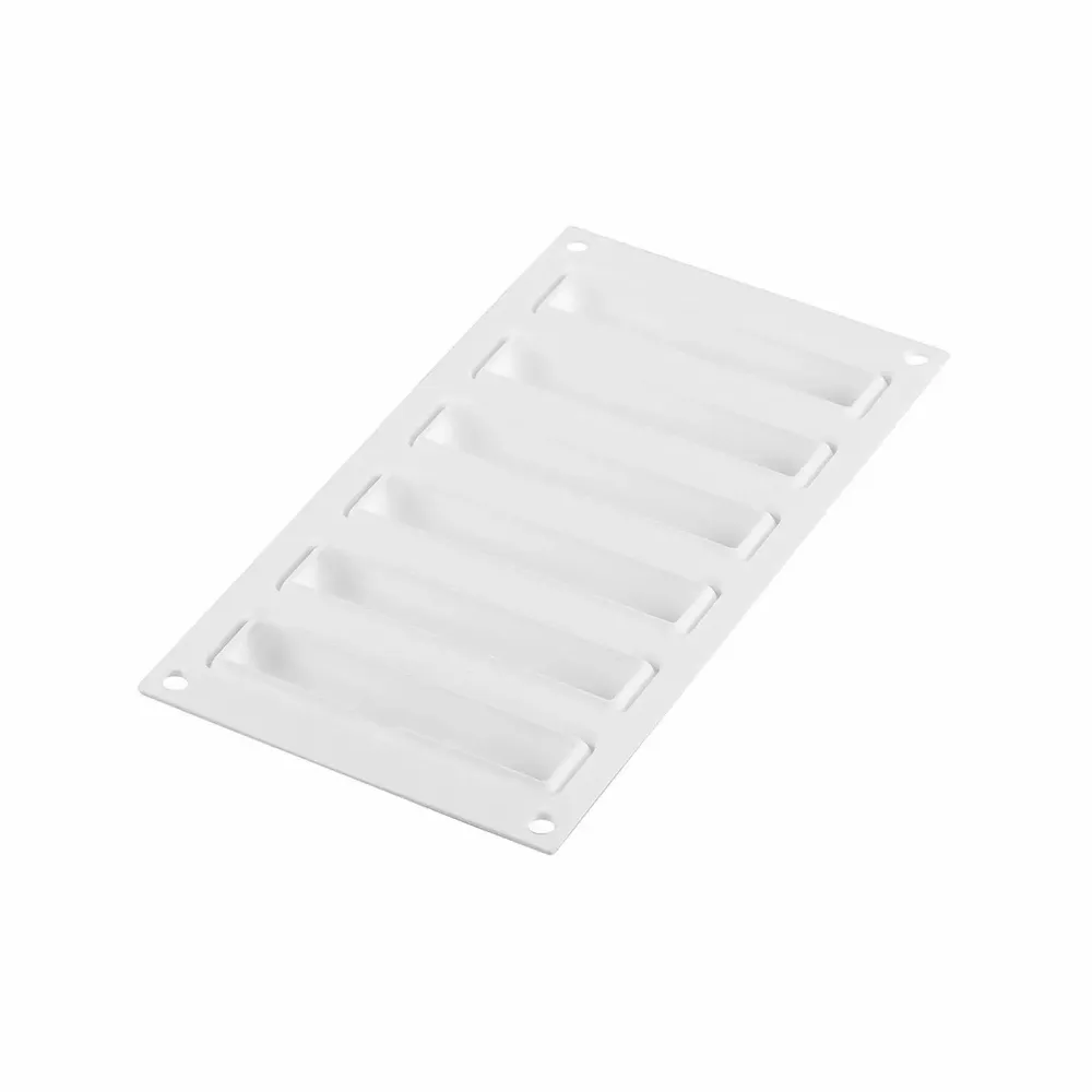 Kitchen utensils - KIT TARTE RING RECTANGULAR 120x35 MM - SET SILICONE MOULD 107X23 + 6 RINGS - SILIKOMART S.R.L.
