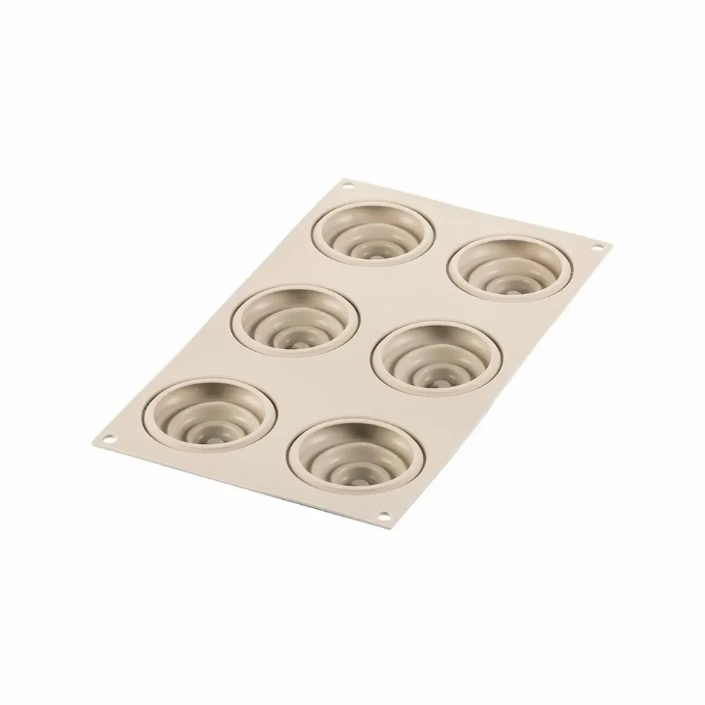 Kitchen utensils - KIT MINI TWIST TARTE - SILICONE MOULD + 6 RINGS ø80 MM - SILIKOMART S.R.L.