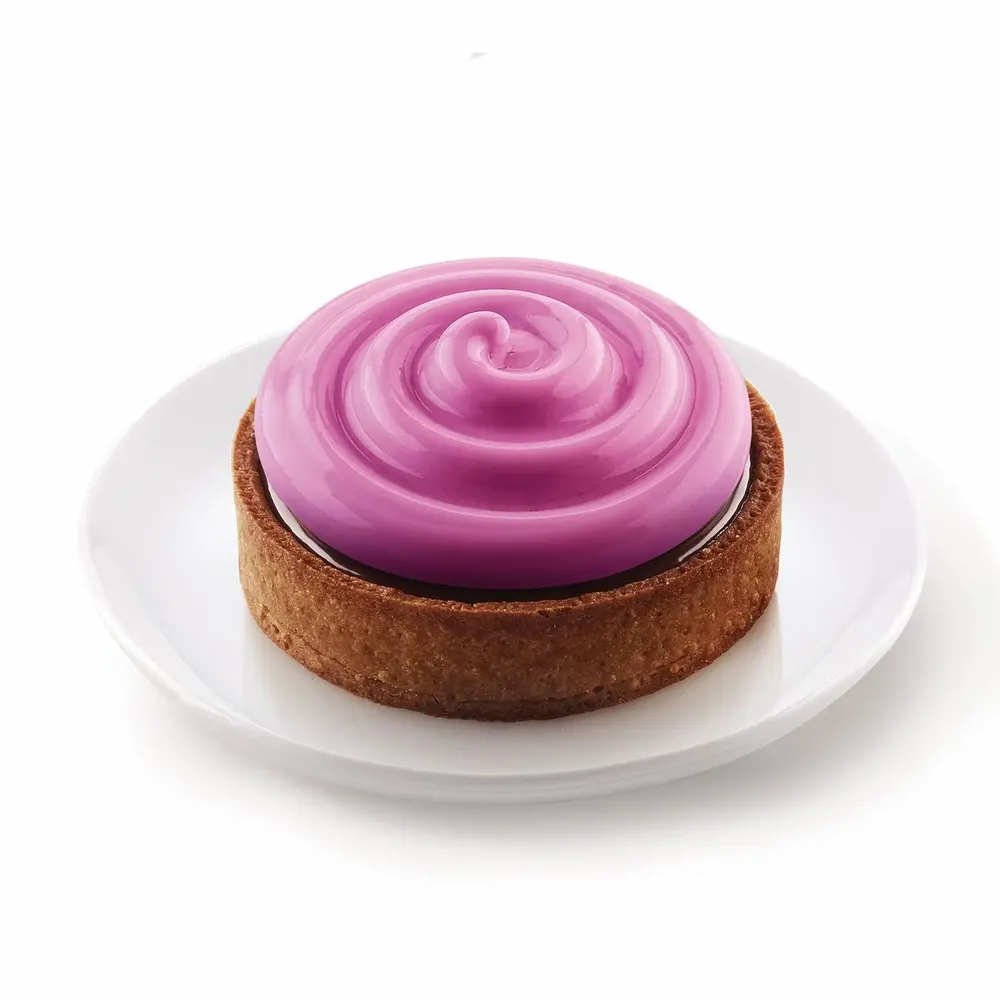 Kitchen utensils - KIT MINI TWIST TARTE - SILICONE MOULD + 6 RINGS ø80 MM - SILIKOMART S.R.L.