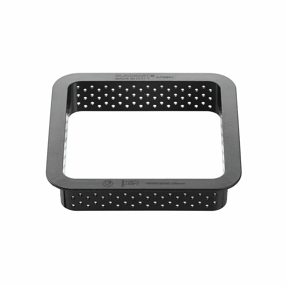 Kitchen utensils - KIT TARTE RING SQUARE 80X80 MM - SET SILICONE MOULD 67X67 MM + 6 RINGS - SILIKOMART S.R.L.
