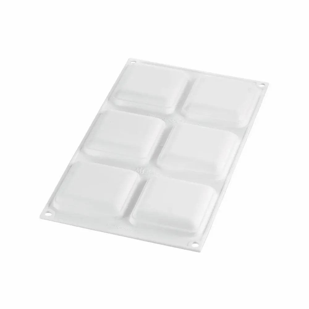 Kitchen utensils - KIT TARTE RING SQUARE 80X80 MM - SET SILICONE MOULD 67X67 MM + 6 RINGS - SILIKOMART S.R.L.