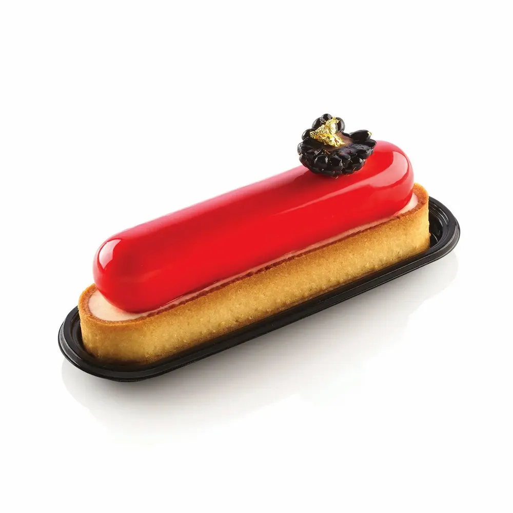 Kitchen utensils - KIT TARTE RING OBLONG 146X34 MM - SET SILICONE MOULD 133X21 + 6 RINGS - SILIKOMART S.R.L.