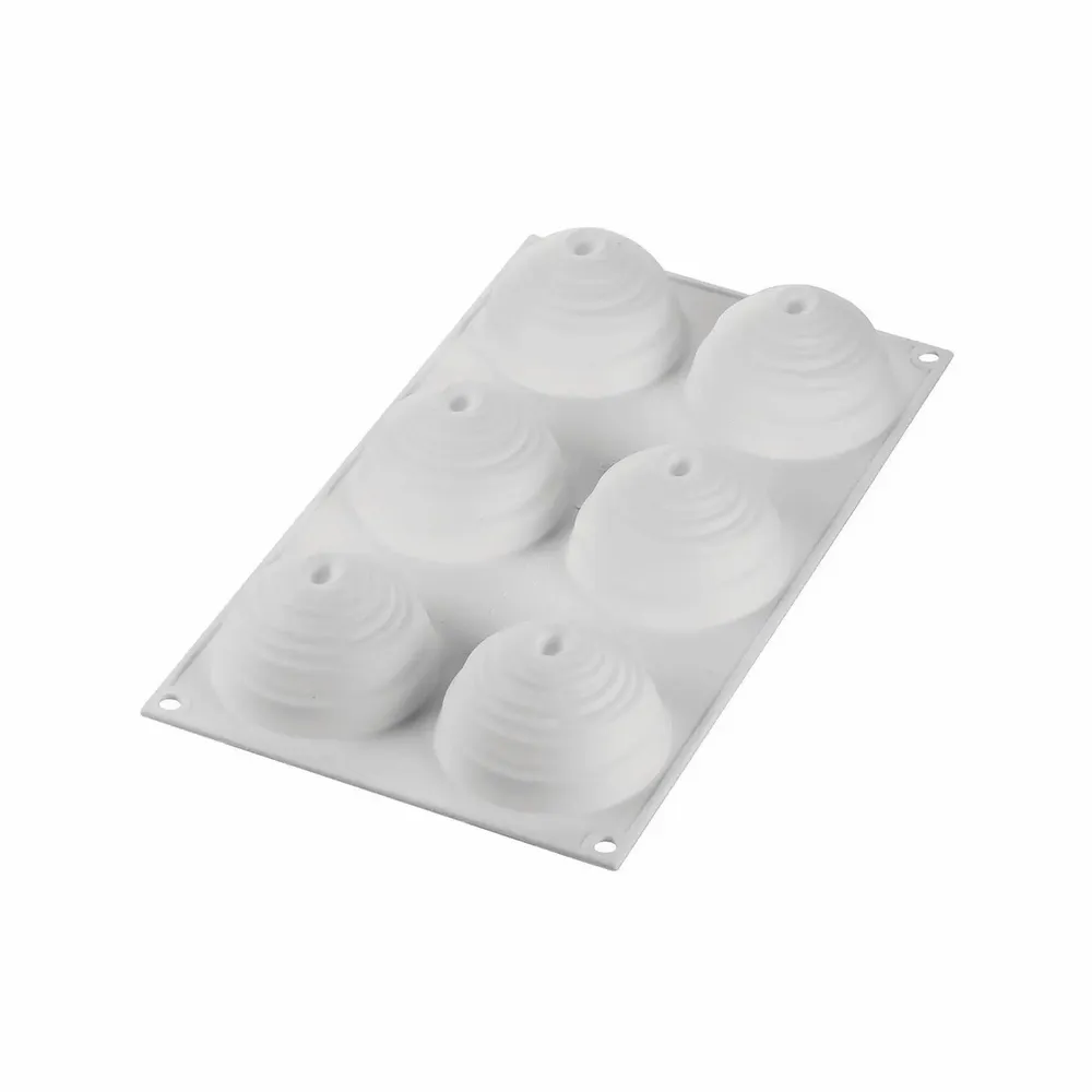 Kitchen utensils - KIT TARTE RING MONTBLANC ø80 MM - SET SILICONE MOULD + 6 RINGS - SILIKOMART S.R.L.