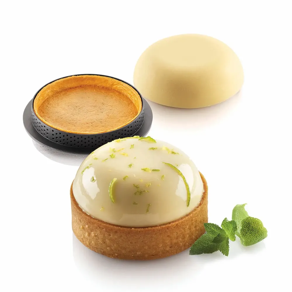 Kitchen utensils - KIT TARTE RING PALET ø70 MM - SET SILICONE MOULD ø64 MM + 8 RINGS - SILIKOMART S.R.L.