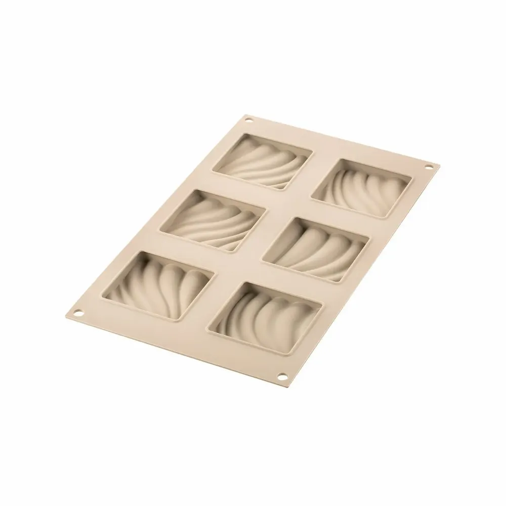 Kitchen utensils - KIT MINI TARTE SAND - SILICONE MOULD + 6 RINGS 80X80 MM - SILIKOMART S.R.L.