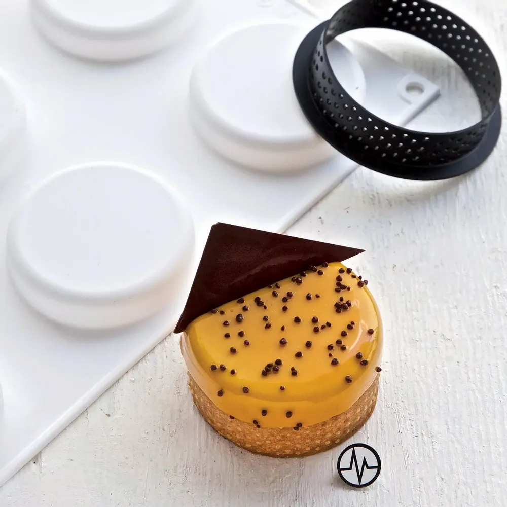 Kitchen utensils - KIT TARTE RING KLASSIK ø70 MM - SET SILICONE MOULD ø67 H 15 MM + 6 RINGS - SILIKOMART S.R.L.