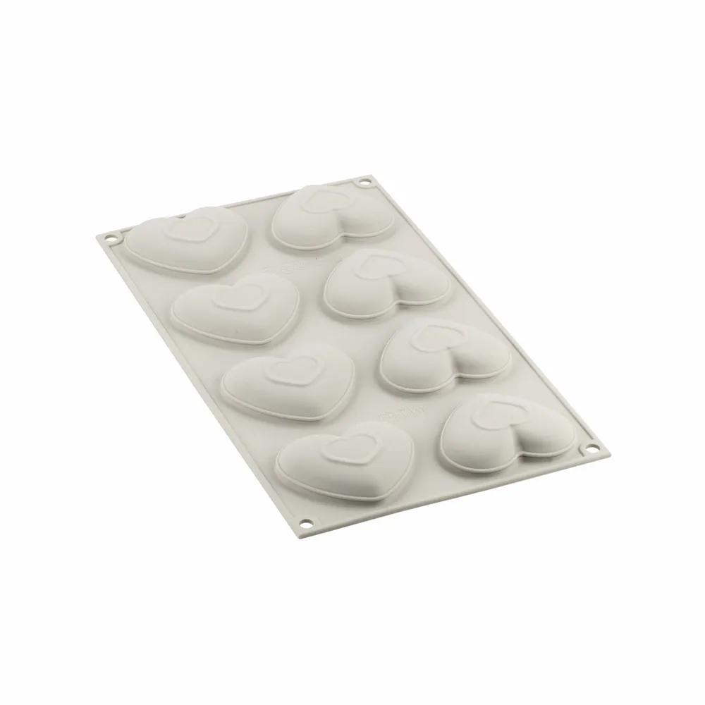 Kitchen utensils - KIT MINI TARTE PETIT AMOUR - SILICONE MOULD + 8 RINGS - SILIKOMART S.R.L.