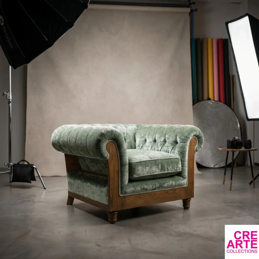 Sofas for hospitalities & contracts - Chesterfield Loor Essence | Armchair - CREARTE COLLECTIONS