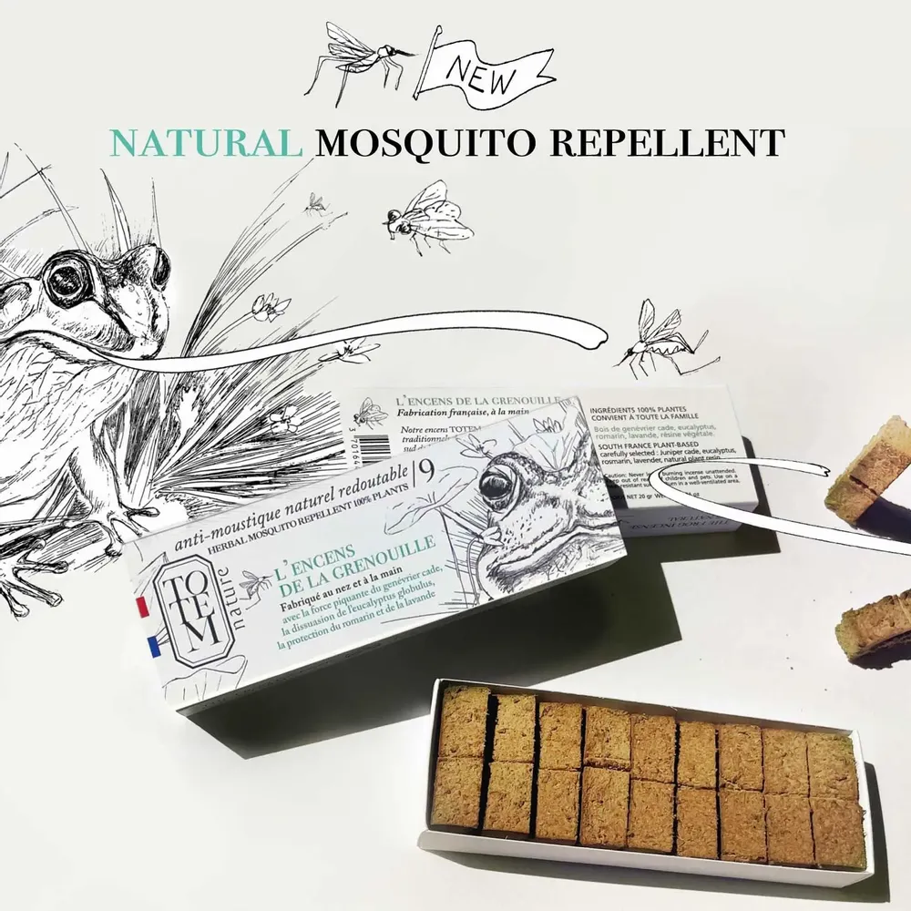 Cadeaux - Encens de la Grenouille - anti-moustique naturel 100% plantes - TOTEM NATURE