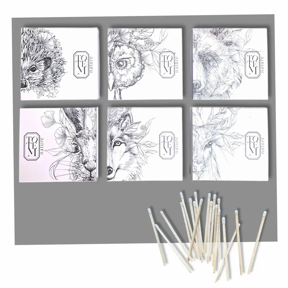 Candles - Collection of 6 matchboxes - TOTEM NATURE