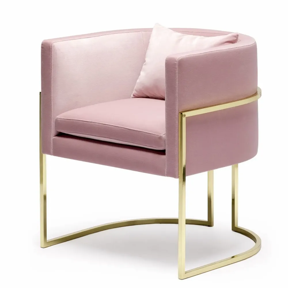 Chairs - Julius Dining Chair, seat fabric with COM option, Polished Brass legs - DUISTT