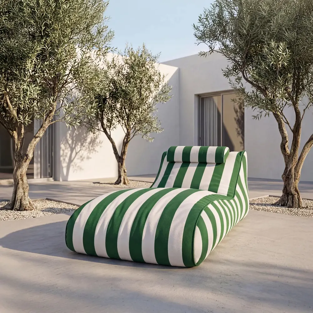 Transats - Chaise longue Chillero verte - CONTURE