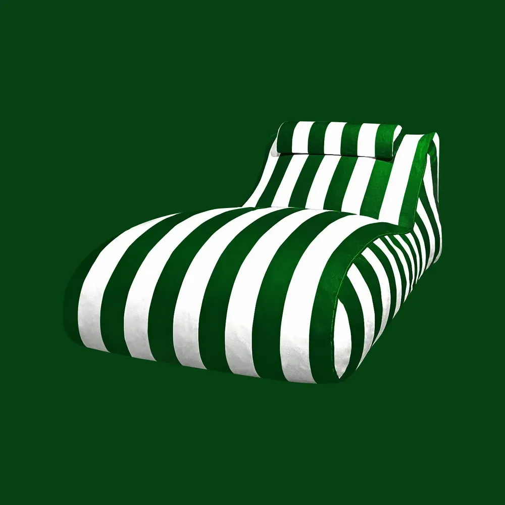 Transats - Chaise longue Chillero verte - CONTURE