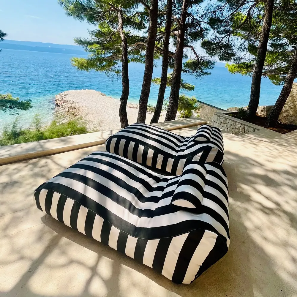 Transats - Chaise longue Chillero noire - CONTURE