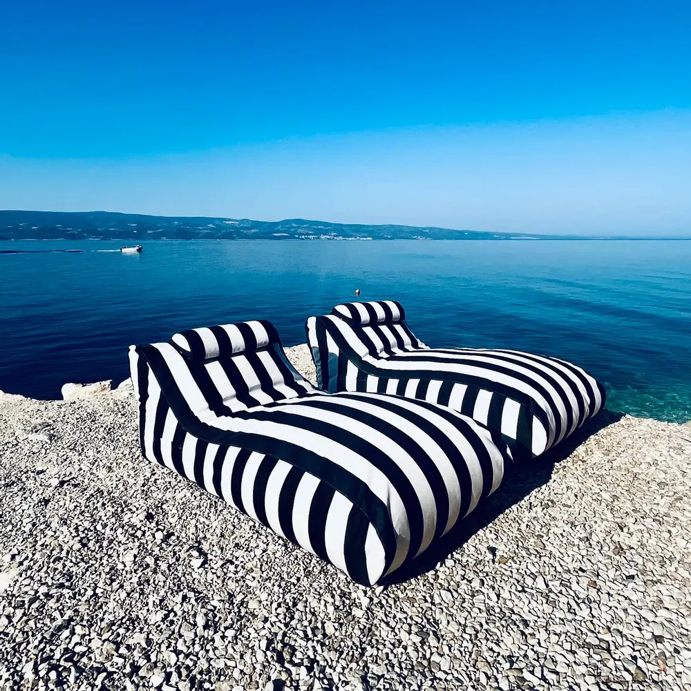 Transats - Chaise longue Chillero noire - CONTURE