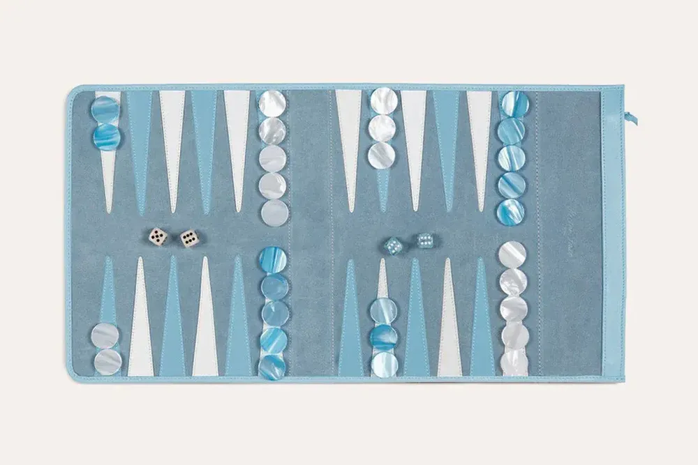 Objets de décoration - Backgammon de voyage - Cuir lisse - HECTOR SAXE PARIS DEPUIS 1978