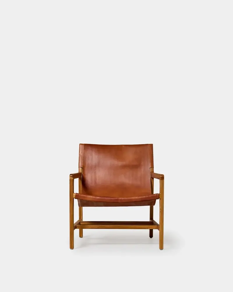Armchairs - Hadi armchair - brown leather - DESIGN TRIP