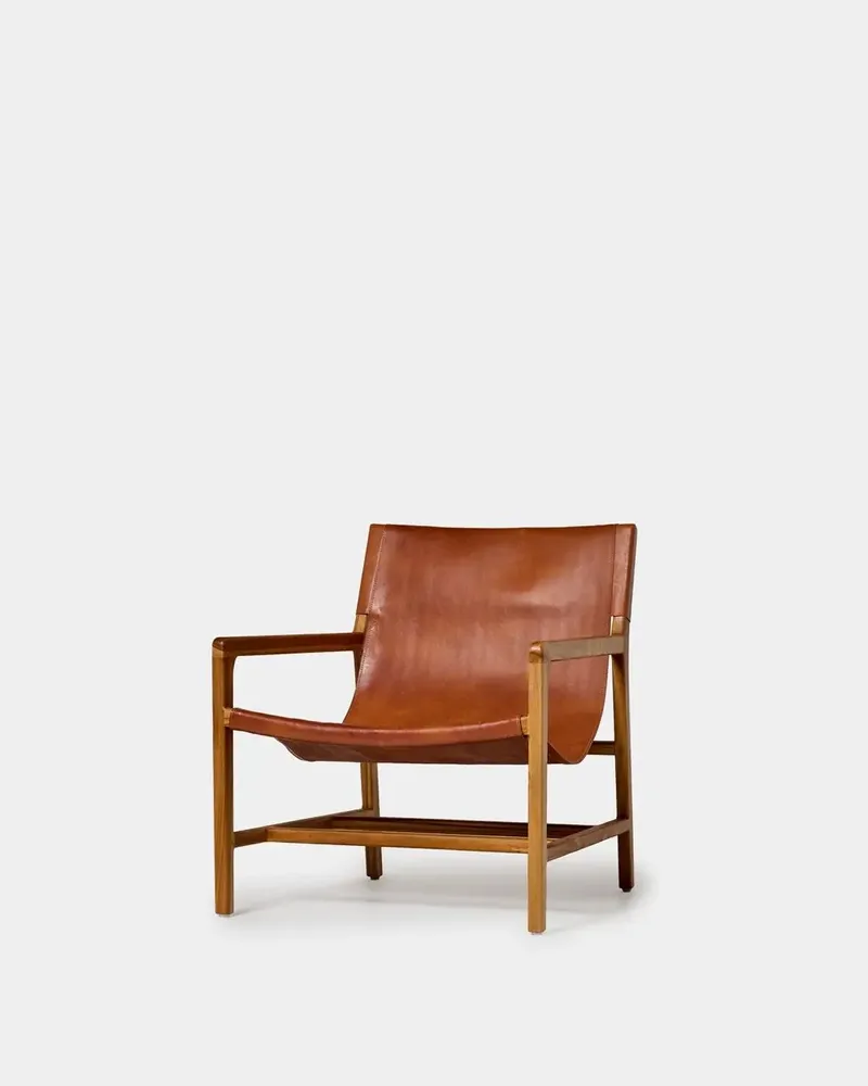 Armchairs - Hadi armchair - brown leather - DESIGN TRIP