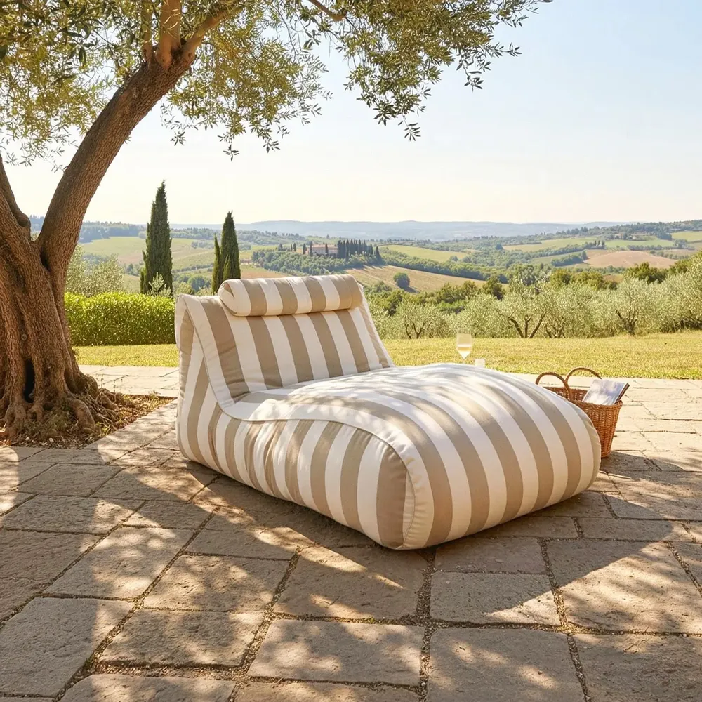 Transats - Chaise longue Chillero beige - CONTURE
