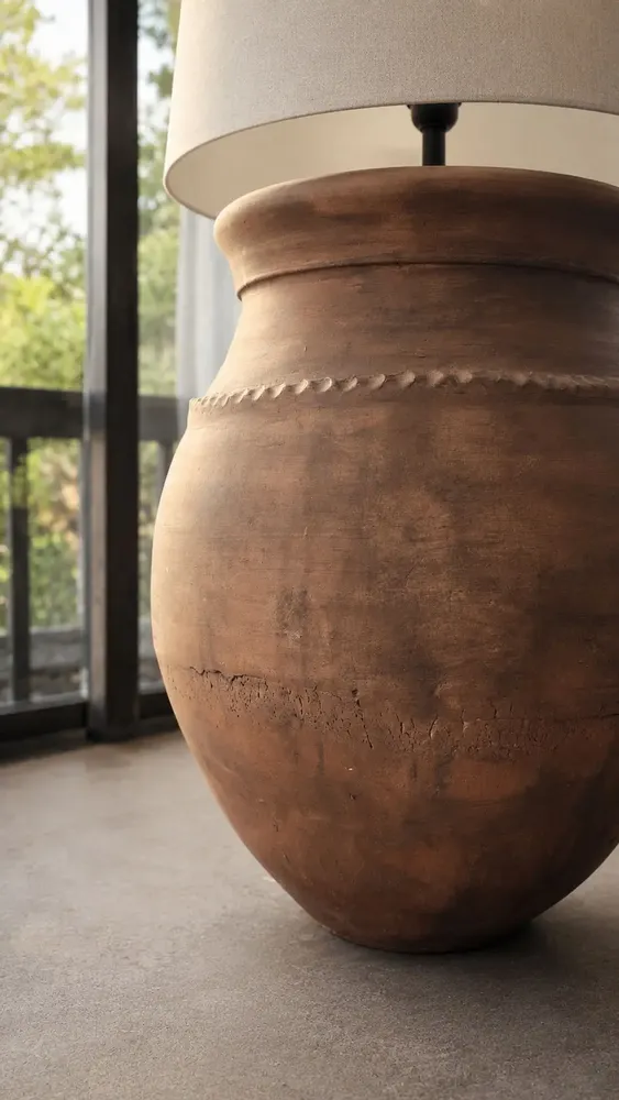 Lampadaires - Lampadaire rustique en terre cuite N°54 - ARTISAN BY MF