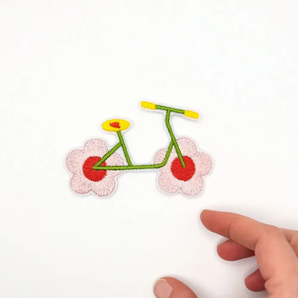 Design objects - Patch “bike — flowers\" - PETIT POIRIER