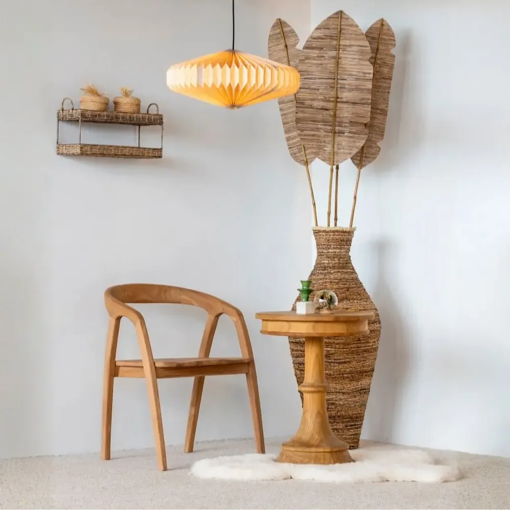 Hanging lights - ORCUS – Oval linen pendant light - HYDILE