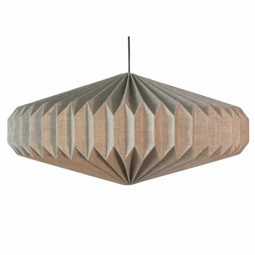 Hanging lights - ORCUS – Oval linen pendant light - HYDILE