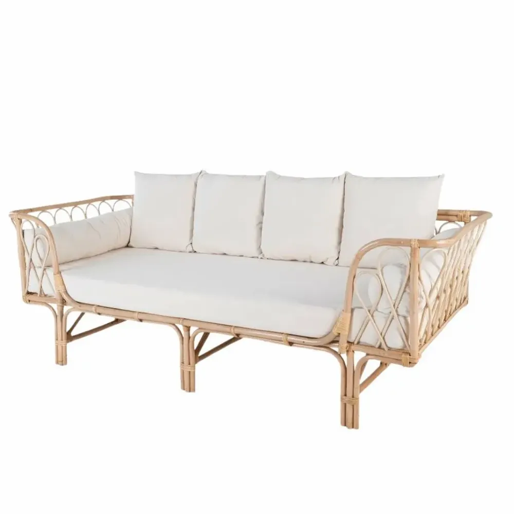 Sofas - TAHITI – Rattan bench with cushions - HYDILE