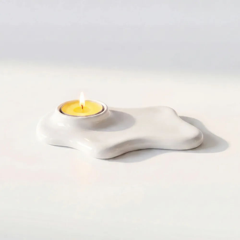 Bougeoirs et photophores  - ALCHEMY Photophore – Blanc Lacté - BIBAH