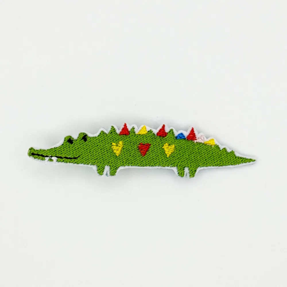 Cadeaux - Barrettes brodées Duo Crocodile + Crayon - PETIT POIRIER