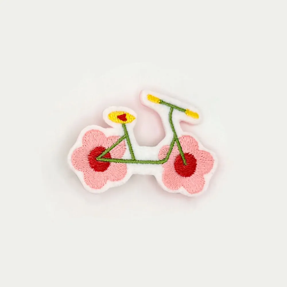 Cadeaux - Barrette brodée Bicyclette - PETIT POIRIER