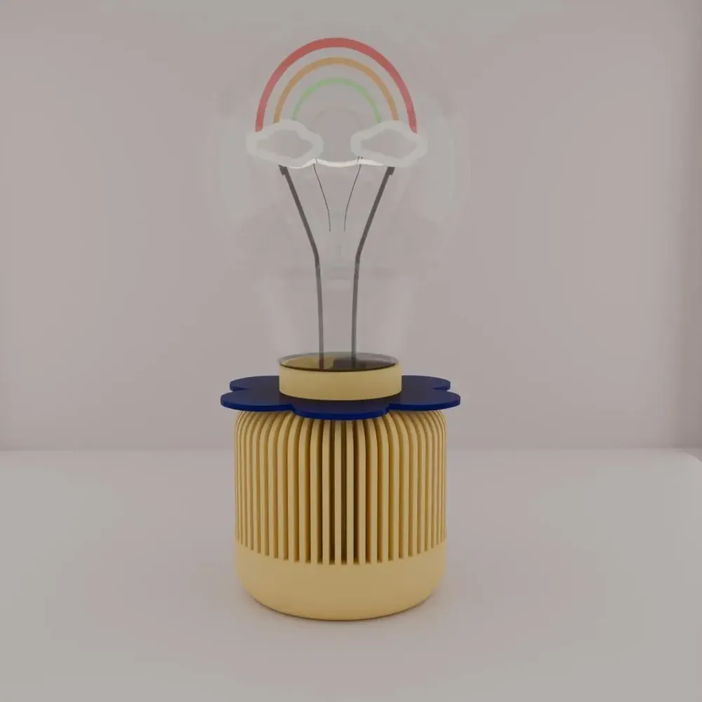 Lampes à poser - Embase Flowers design et moderne en 3D pour petit ampoule - CRÉA-TH