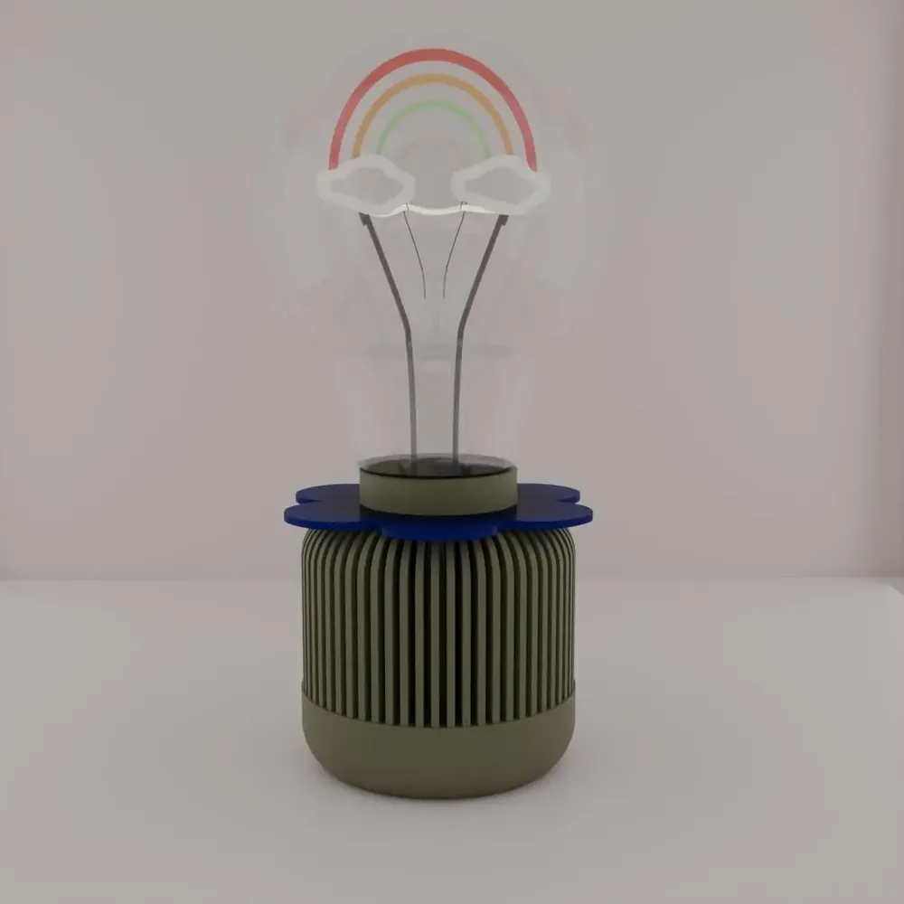Lampes à poser - Embase Flowers design et moderne en 3D pour petit ampoule - CRÉA-TH