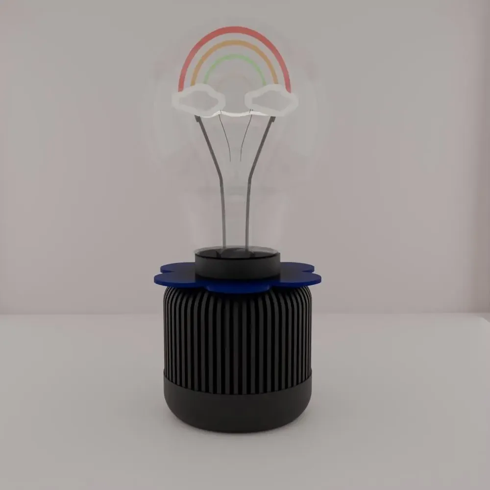 Lampes à poser - Embase Flowers design et moderne en 3D pour petit ampoule - CRÉA-TH