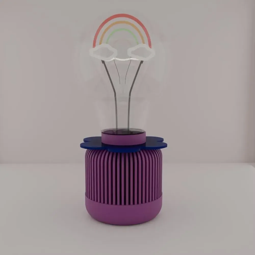 Lampes à poser - Embase Flowers design et moderne en 3D pour petit ampoule - CRÉA-TH