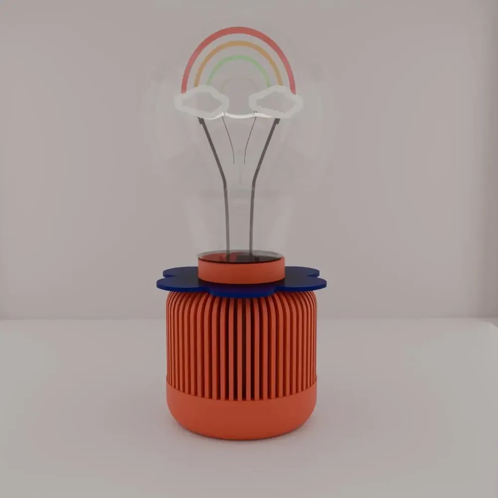 Lampes à poser - Embase Flowers design et moderne en 3D pour petit ampoule - CRÉA-TH