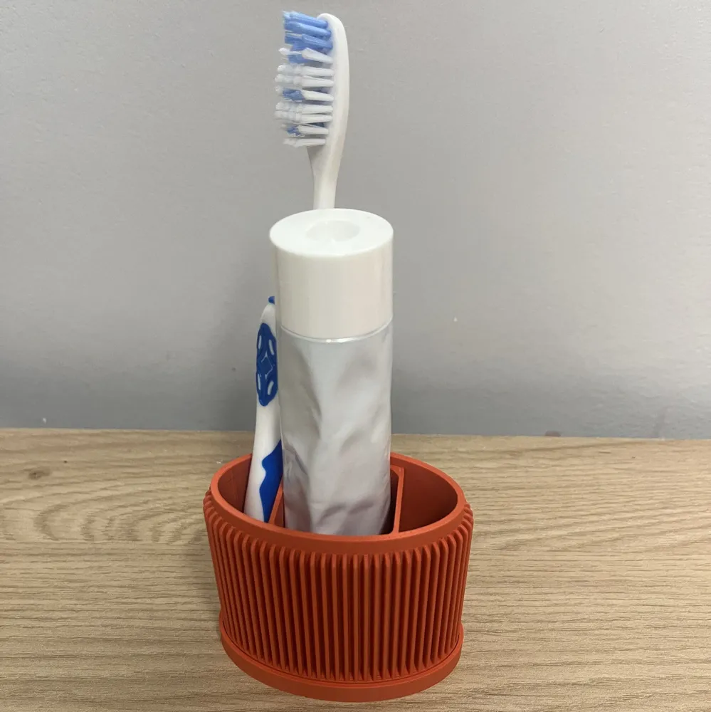 Bathroom storage - Compact mini toothbrush holder — 3D printing made in France - CRÉA-TH