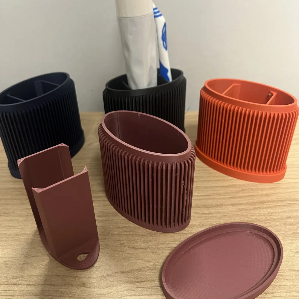 Bathroom storage - Compact mini toothbrush holder — 3D printing made in France - CRÉA-TH