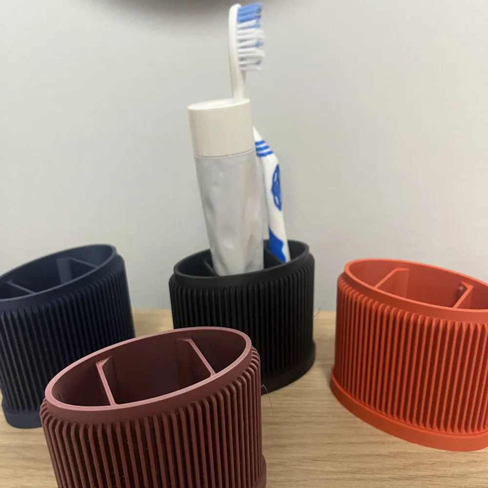 Bathroom storage - Compact mini toothbrush holder — 3D printing made in France - CRÉA-TH