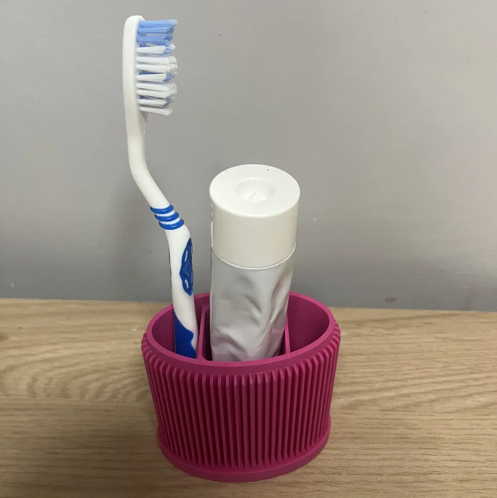 Bathroom storage - Compact mini toothbrush holder — 3D printing made in France - CRÉA-TH