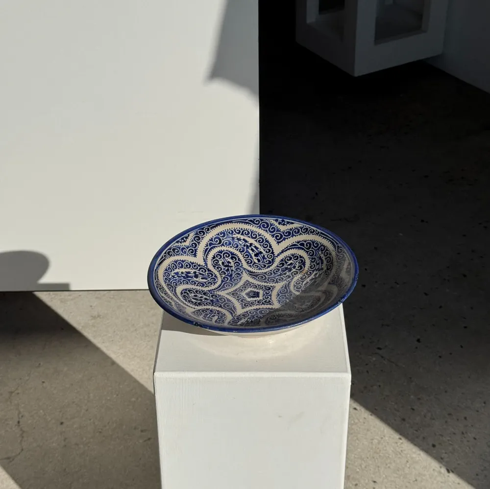 Platter and bowls - Moroccan blue ceramic cup from Fez D28 - OFFICE OBJETS