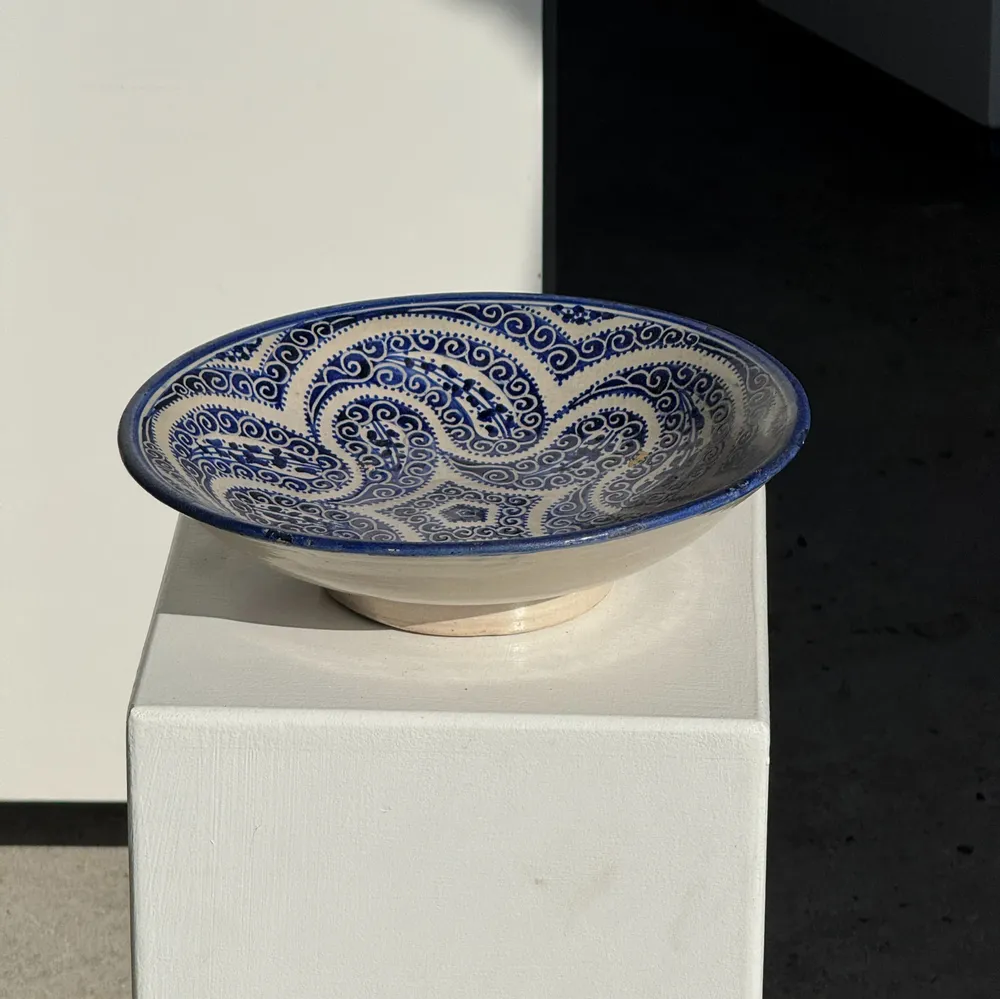 Platter and bowls - Moroccan blue ceramic cup from Fez D28 - OFFICE OBJETS