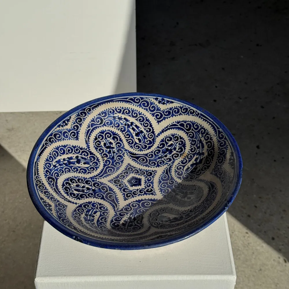 Platter and bowls - Moroccan blue ceramic cup from Fez D28 - OFFICE OBJETS