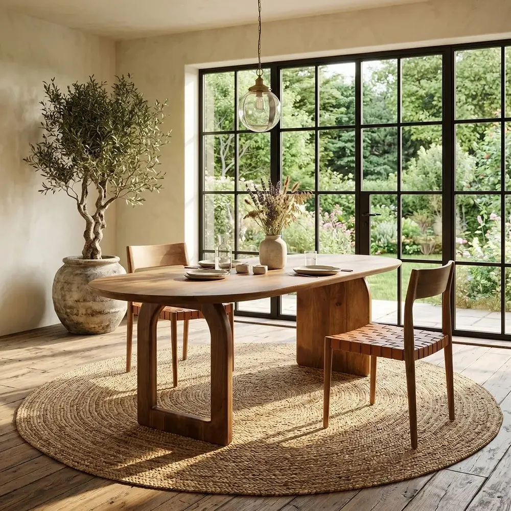 Mobilier et rangements pour bureau - Table à manger ovale Bullnose - RAW MATERIALS