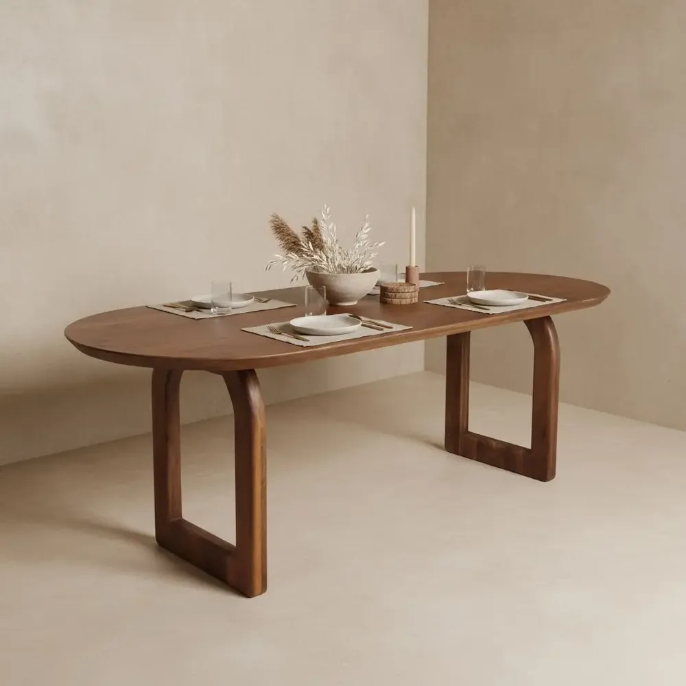 Mobilier et rangements pour bureau - Table à manger ovale Bullnose - RAW MATERIALS