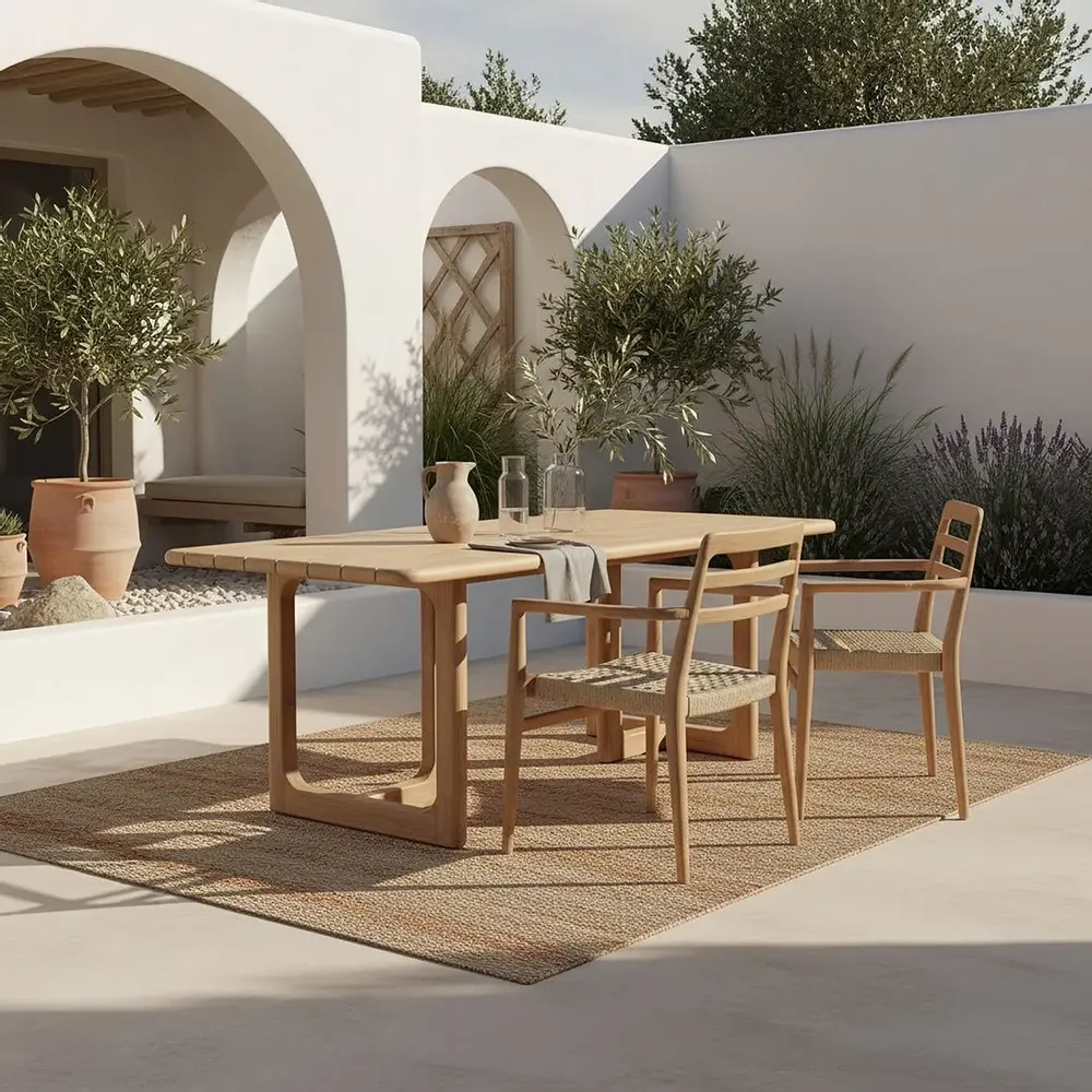 Tables de jardin - Table d'extérieur en teck Primavera - RAW MATERIALS