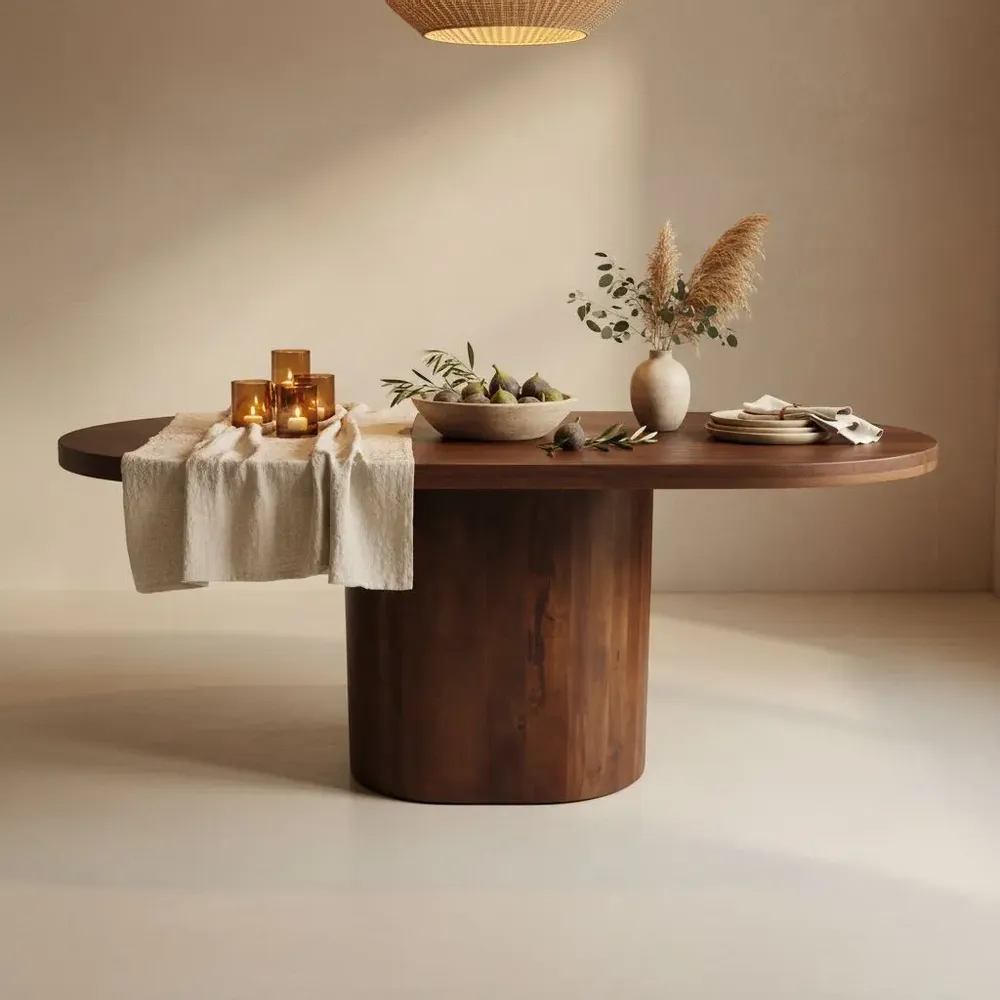 Tables Salle à Manger - Table de salle à manger Bullnose Oblong - RAW MATERIALS