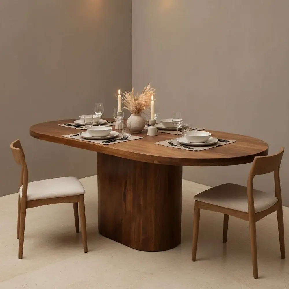 Tables Salle à Manger - Table de salle à manger Bullnose Oblong - RAW MATERIALS