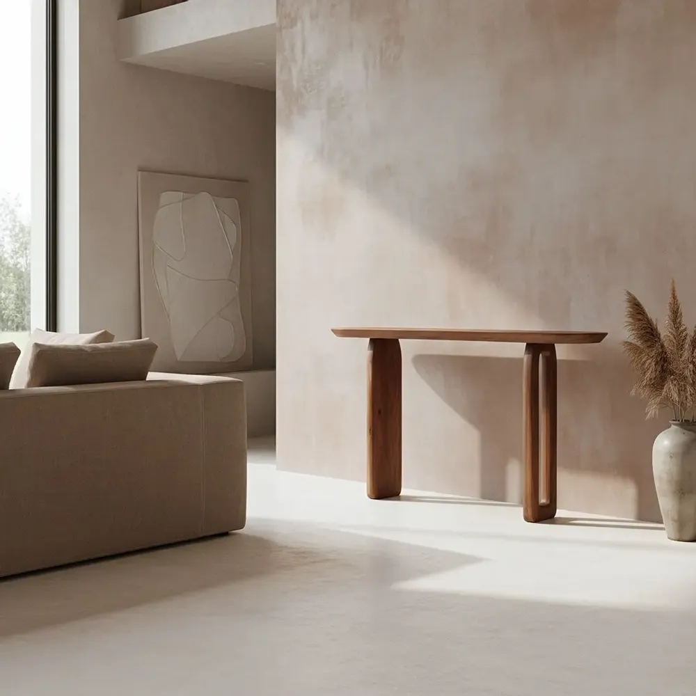 Console table - Bullnose console brown - RAW MATERIALS