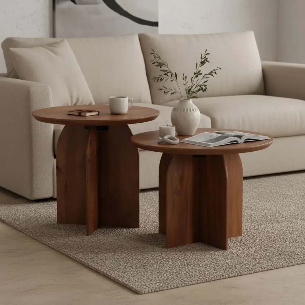 Tables basses - Tables d'appoint Bullnose - marron foncé - RAW MATERIALS